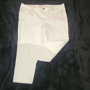 J. Jill Women's Whote Authentic Fit Slim Ankle Denim, Size 14